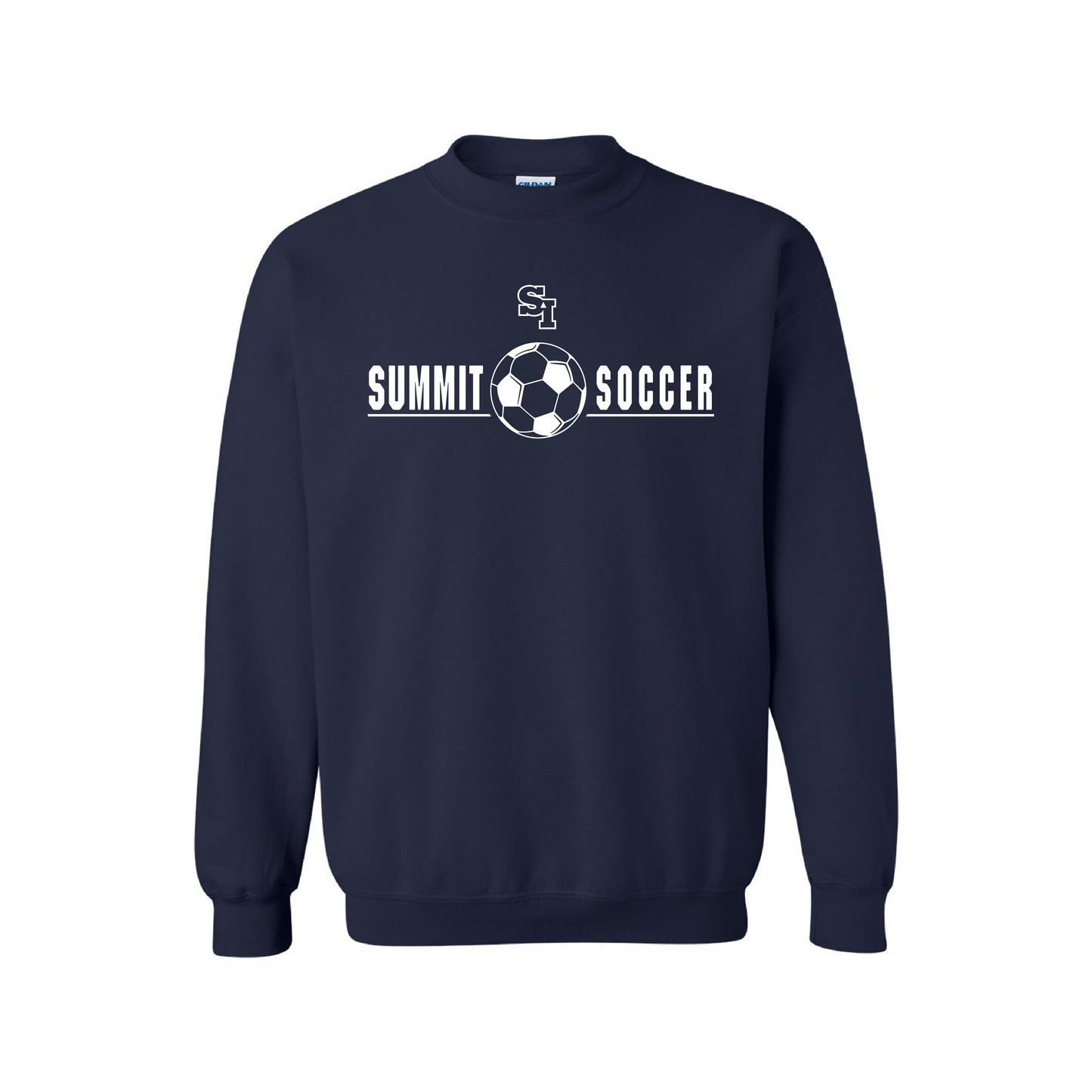 Navy Summit Soccer Crewneck