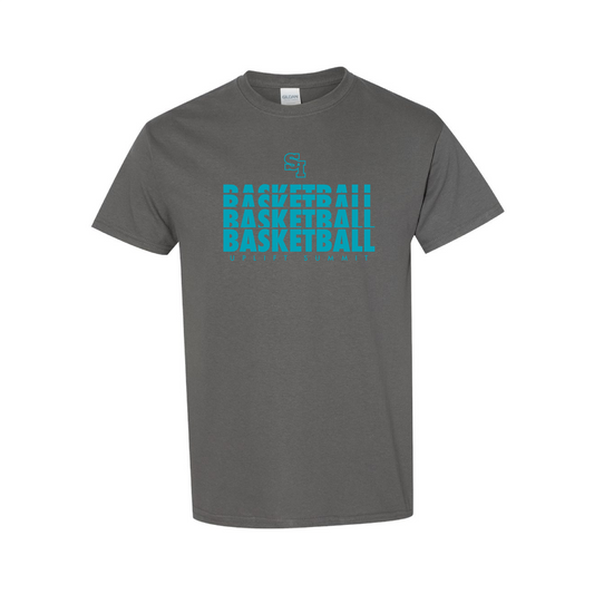 Charcoal Basketball Cotton T-Shirt